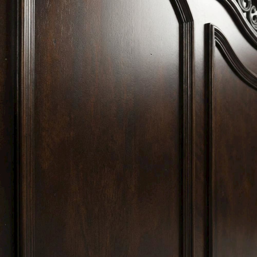 Cognac King Poster Headboard Solid and Manufactured Wood Traditional Design
