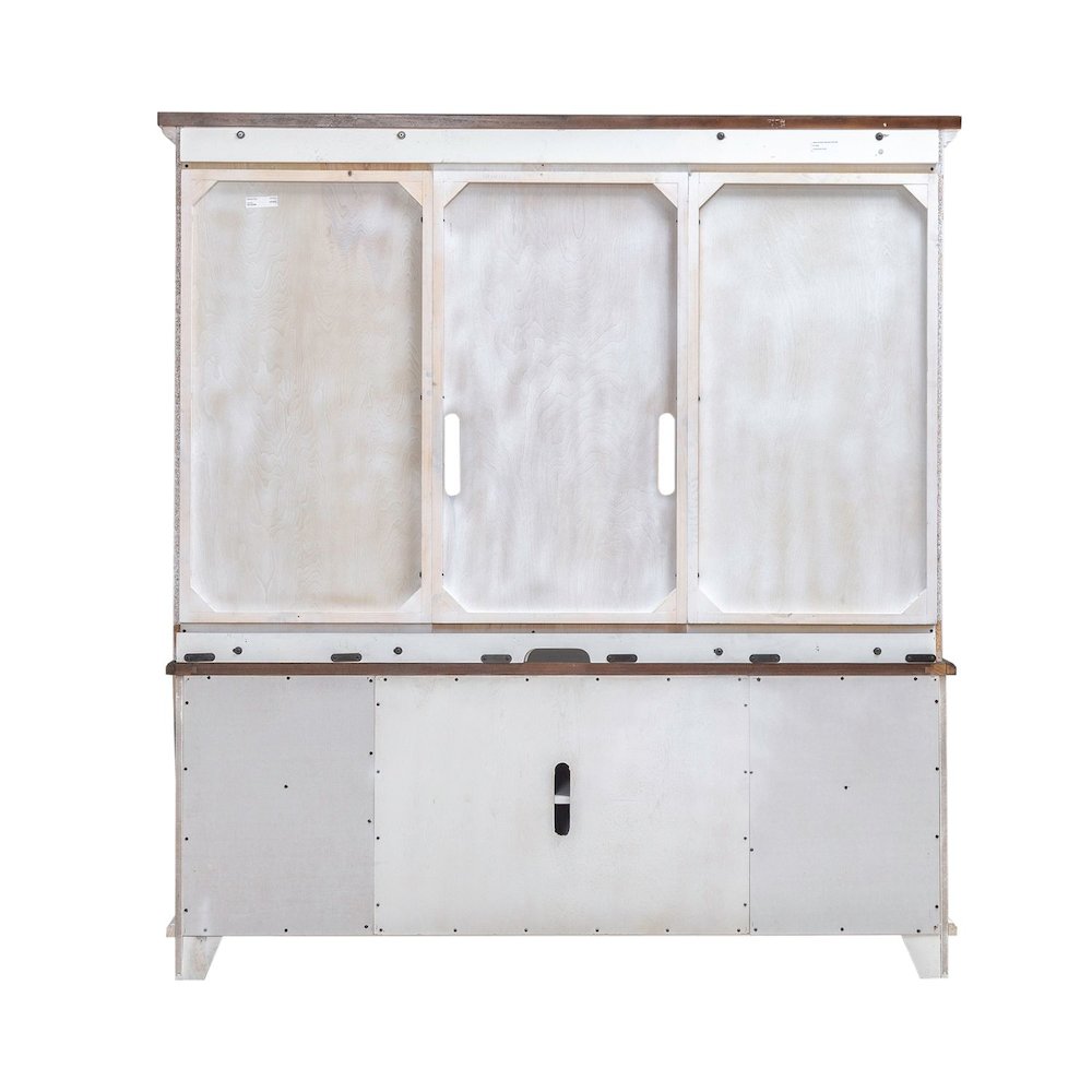 River Place Entertainment Center for Living Room - Riverstone White & Tobacco