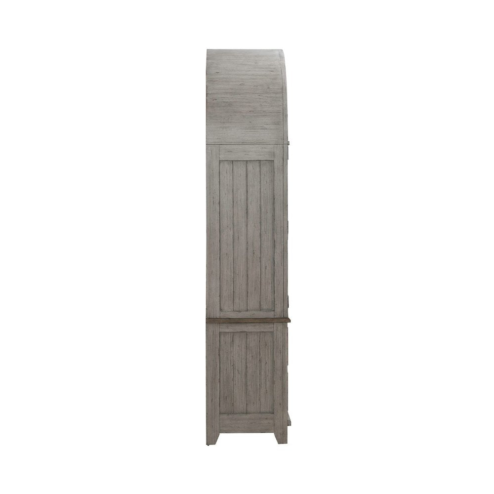 River Place River Place Curio Cabinet - Riverstone Gray & Tobacco