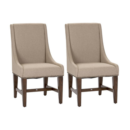 Armand Upholstered Side Chair (RTA)-Set of 2 in Antique Brownstone