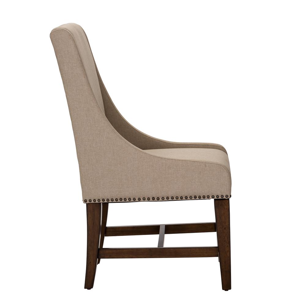 Armand Upholstered Side Chair (RTA)-Set of 2 in Antique Brownstone
