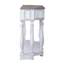 Antique White Console Table with Drawer and Bottom Shelf for Hallway