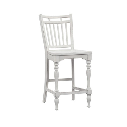 Magnolia Manor Spindle Back Counter Chair (RTA)-Set of 2 in Antique White