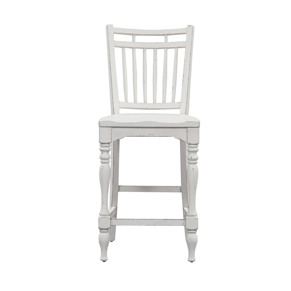 Magnolia Manor Spindle Back Counter Chair (RTA)-Set of 2 in Antique White