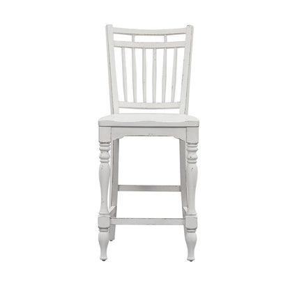 Magnolia Manor Spindle Back Counter Chair (RTA)-Set of 2 in Antique White