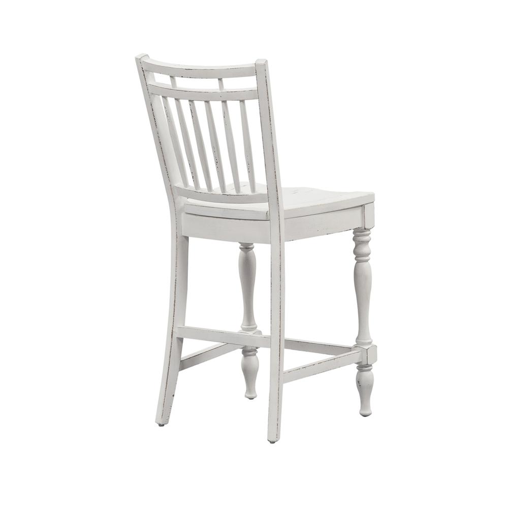 Magnolia Manor Spindle Back Counter Chair (RTA)-Set of 2 in Antique White