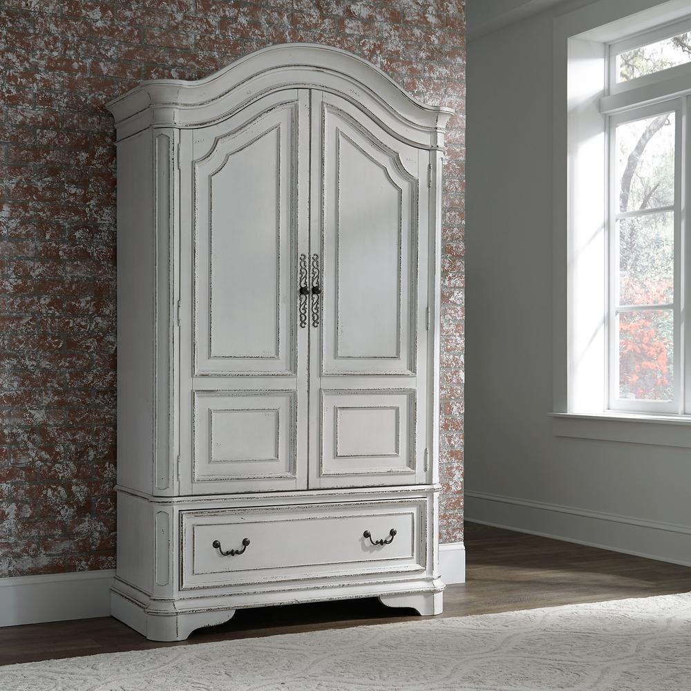 Magnolia Manor Armoire in Antique White
