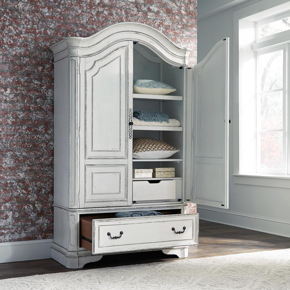 Magnolia Manor Armoire in Antique White