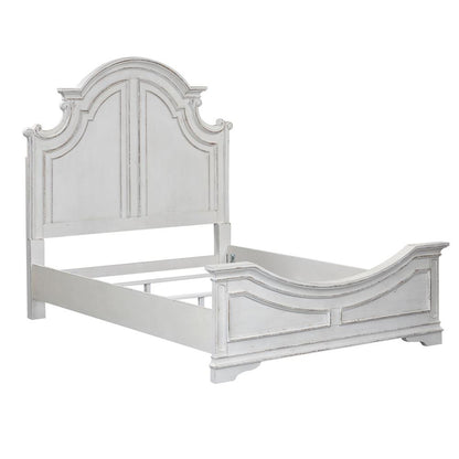 Magnolia Manor California King Panel Bed in Antique White