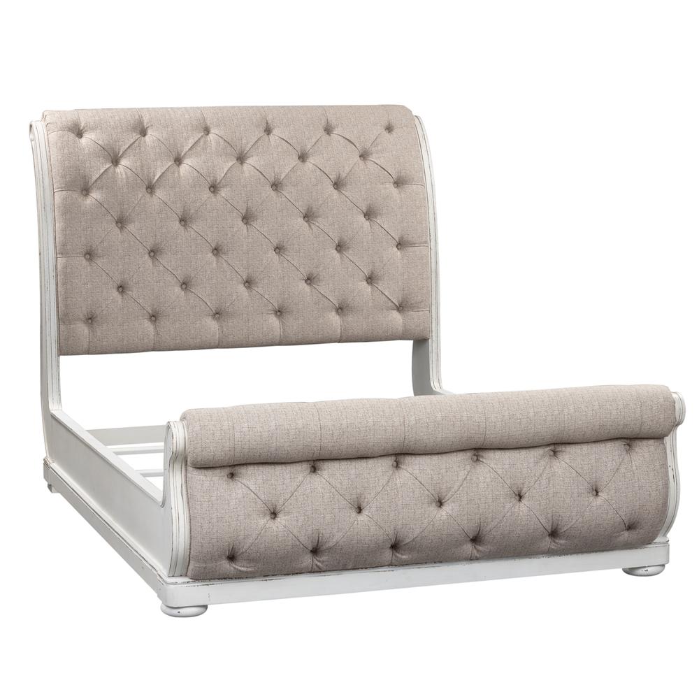 Magnolia Manor Queen Upholstered Sleigh Bed in Antique White