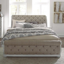 Magnolia Manor Queen Upholstered Sleigh Bed in Antique White