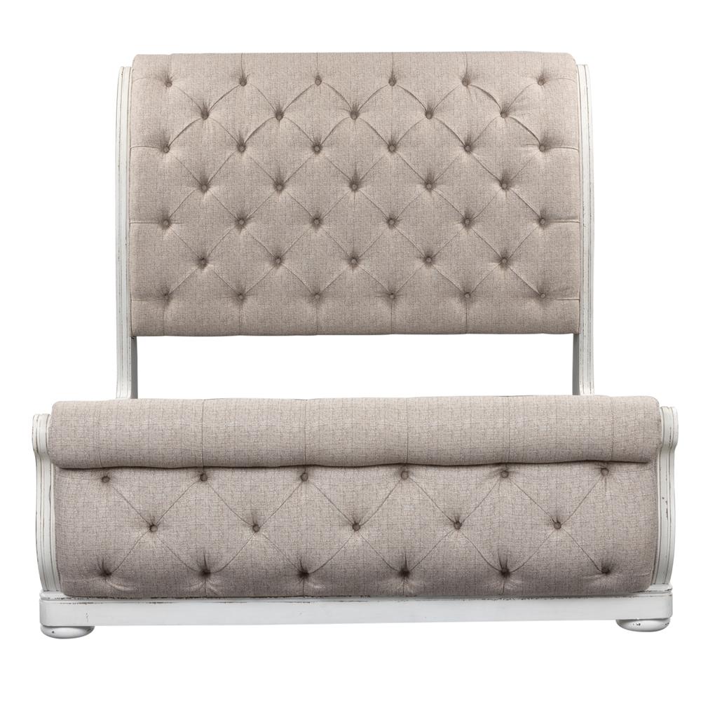 Magnolia Manor Queen Upholstered Sleigh Bed in Antique White