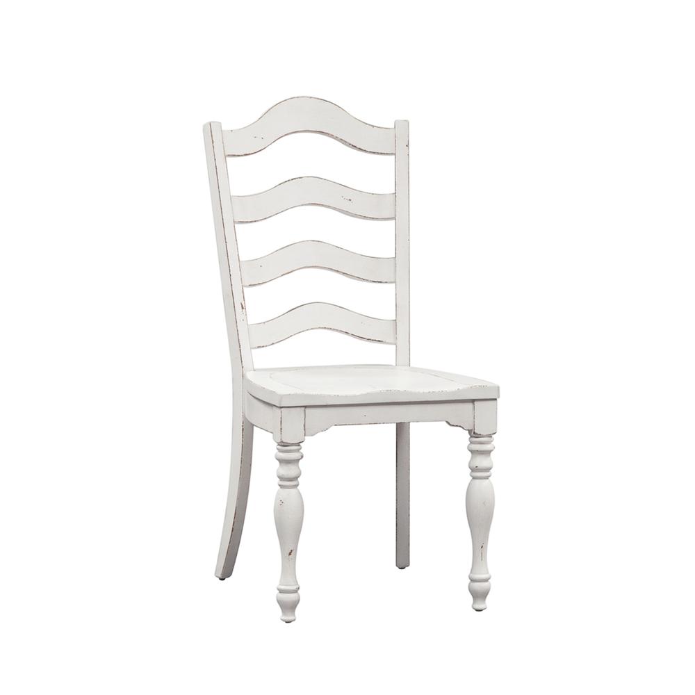 Magnolia Manor Ladder Back Side Chair (RTA)-Set of 2 in Antique White