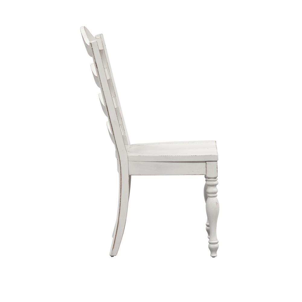 Magnolia Manor Ladder Back Side Chair (RTA)-Set of 2 in Antique White