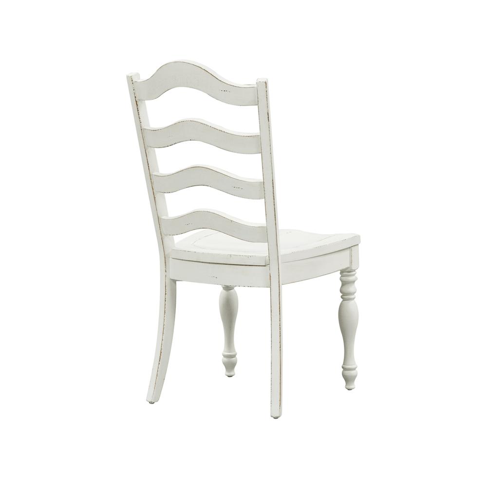 Magnolia Manor Ladder Back Side Chair (RTA)-Set of 2 in Antique White