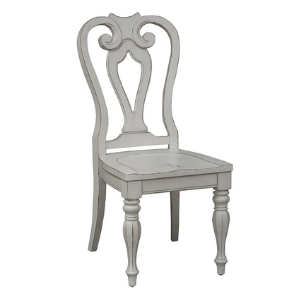 Magnolia Manor Splat Back Side Chair (RTA)-Set of 2 in Antique White