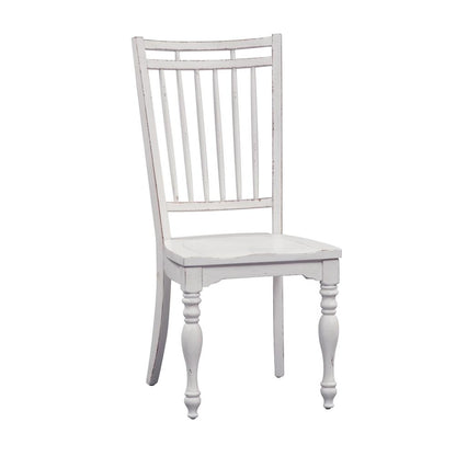 Magnolia Manor Spindle Back Side Chair (RTA)-Set of 2 in Antique White