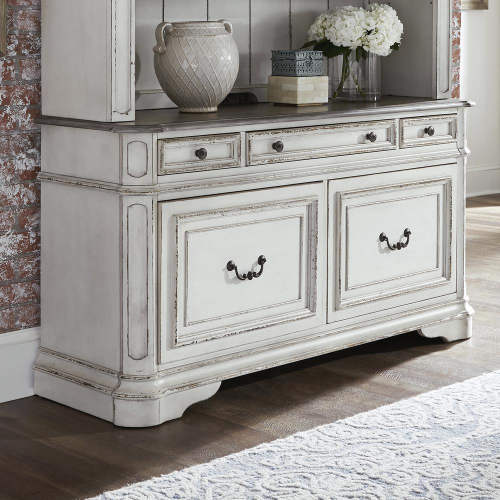 Magnolia Manor Credenza in Antique White