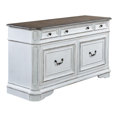 Magnolia Manor Credenza in Antique White