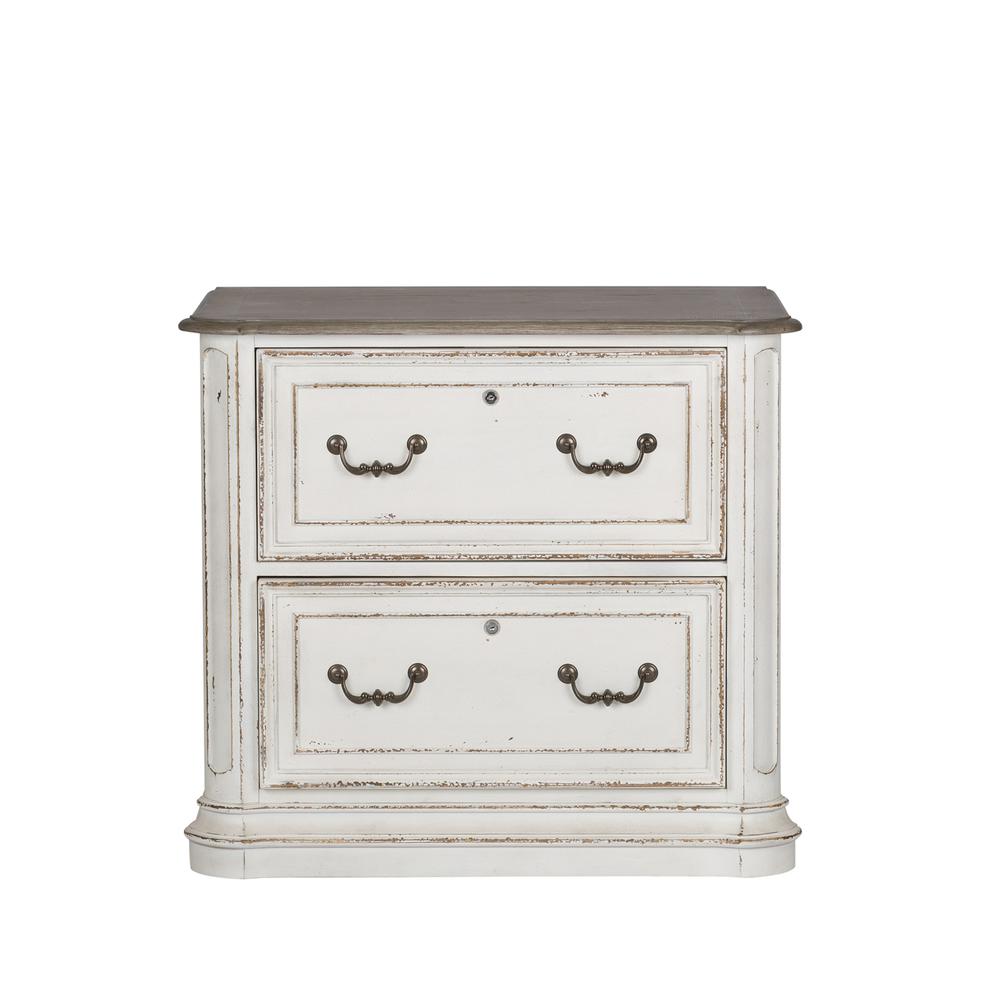 Magnolia Manor Jr Executive Media Lateral File in Antique White