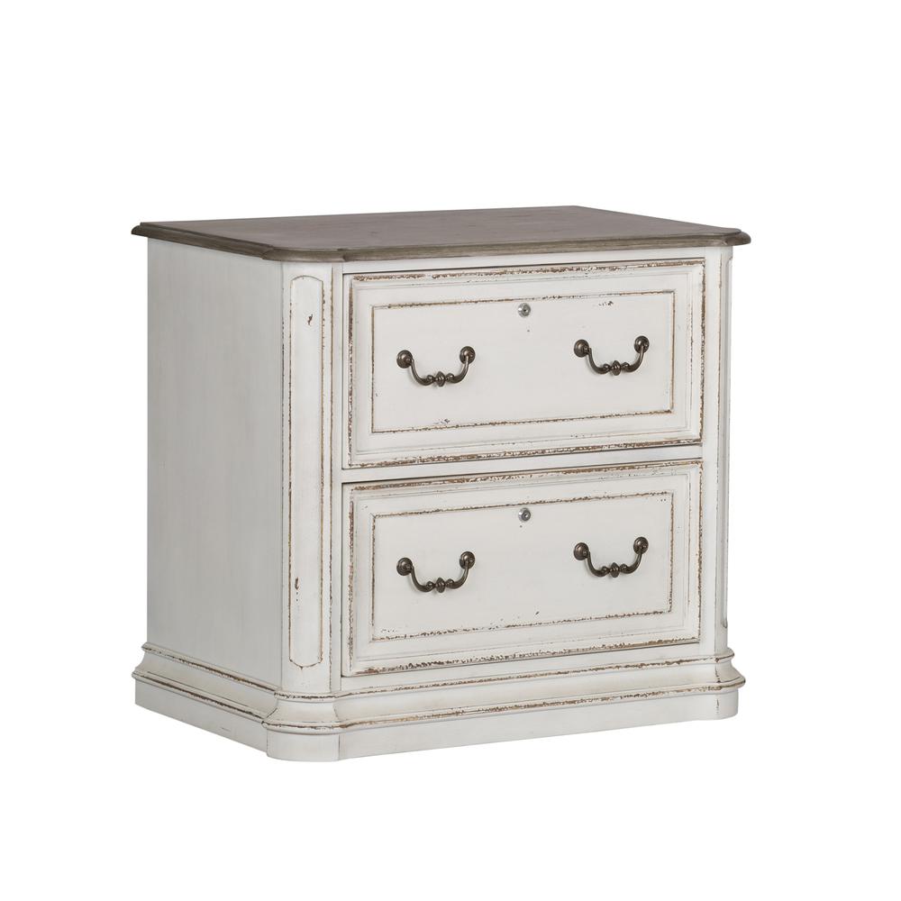Magnolia Manor Jr Executive Media Lateral File in Antique White