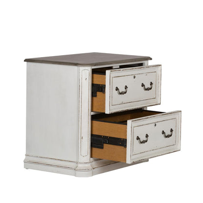 Magnolia Manor Jr Executive Media Lateral File in Antique White