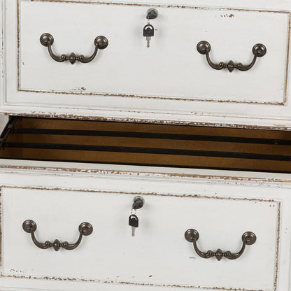 Magnolia Manor Jr Executive Media Lateral File in Antique White