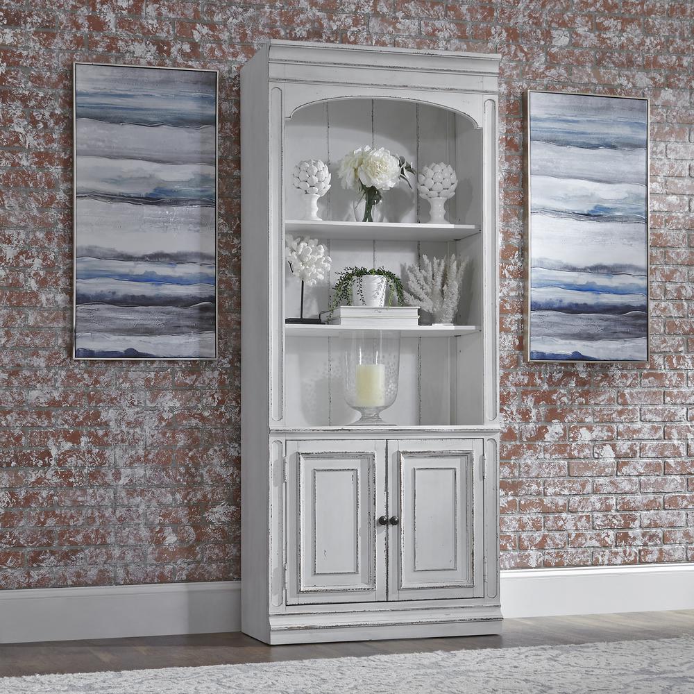 Magnolia Manor Bunching Bookcase in Antique White