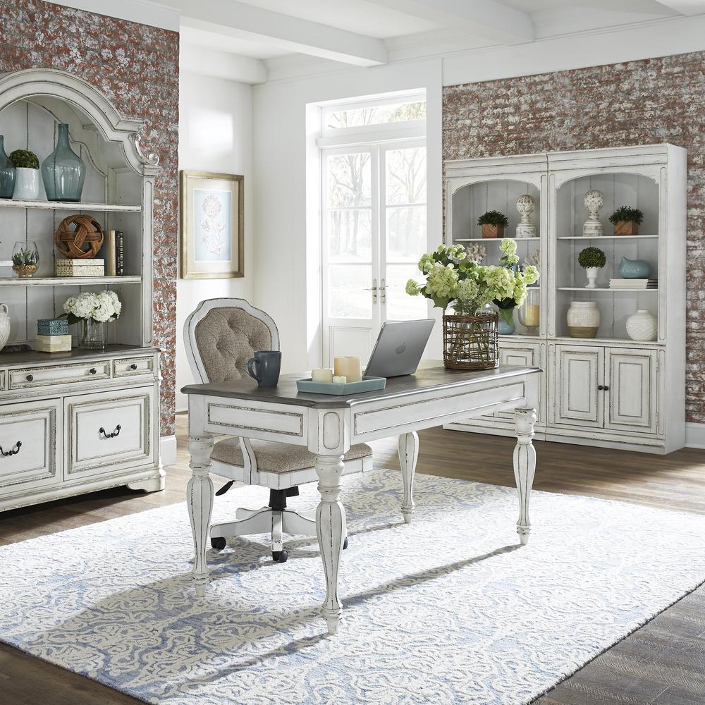 Magnolia Manor Bunching Bookcase in Antique White