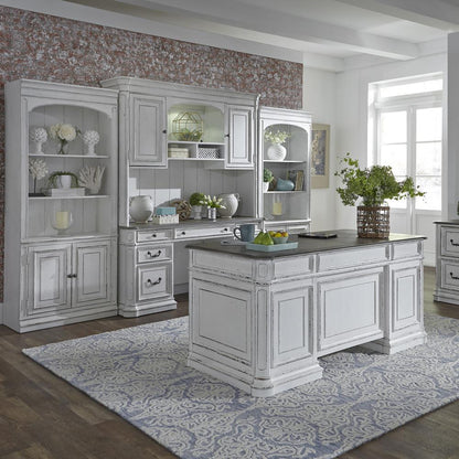 Magnolia Manor Bunching Bookcase in Antique White