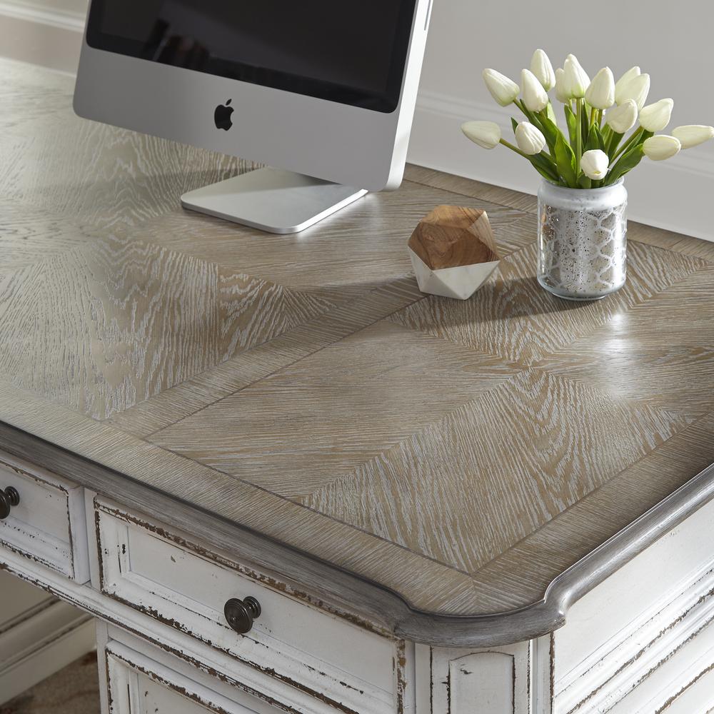 Magnolia Manor Complete 5 Piece Desk in Antique White