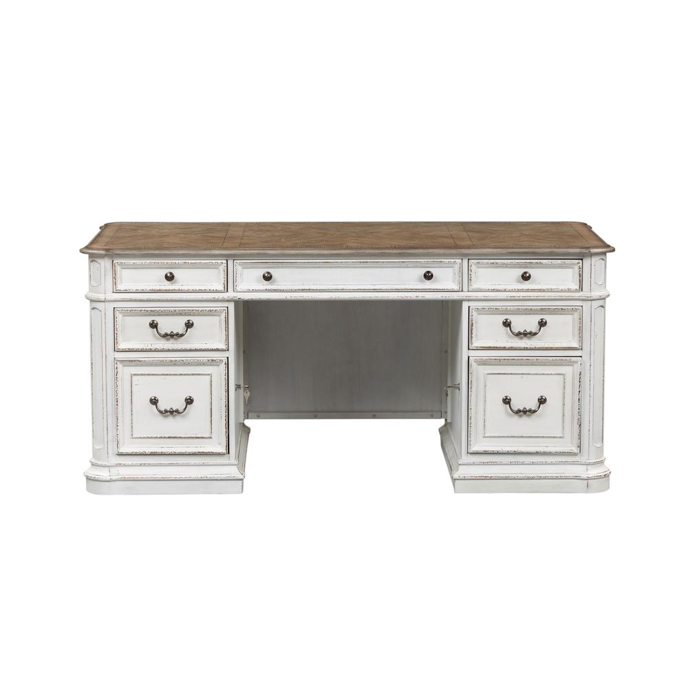 Magnolia Manor Complete 5 Piece Desk in Antique White