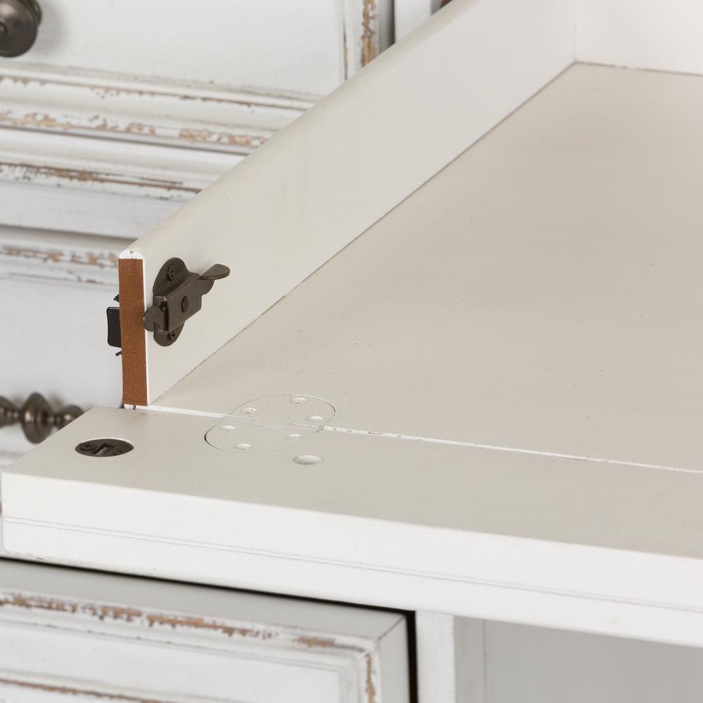 Magnolia Manor Credenza & Hutch in Antique White