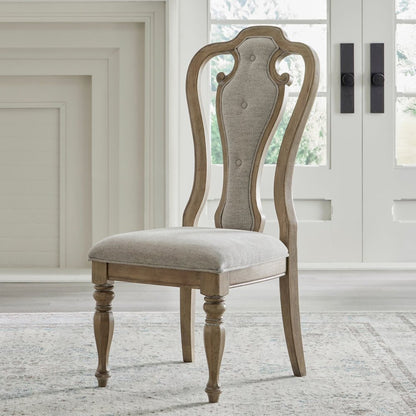 Magnolia Manor Splat Back Uph Side Chair (RTA) - Set of 2 in Weathered Bisque