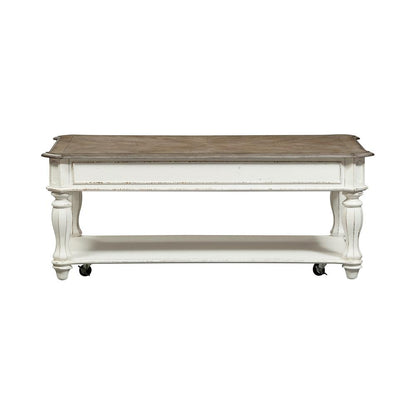 Magnolia Manor Lift Top Cocktail Table in Antique White