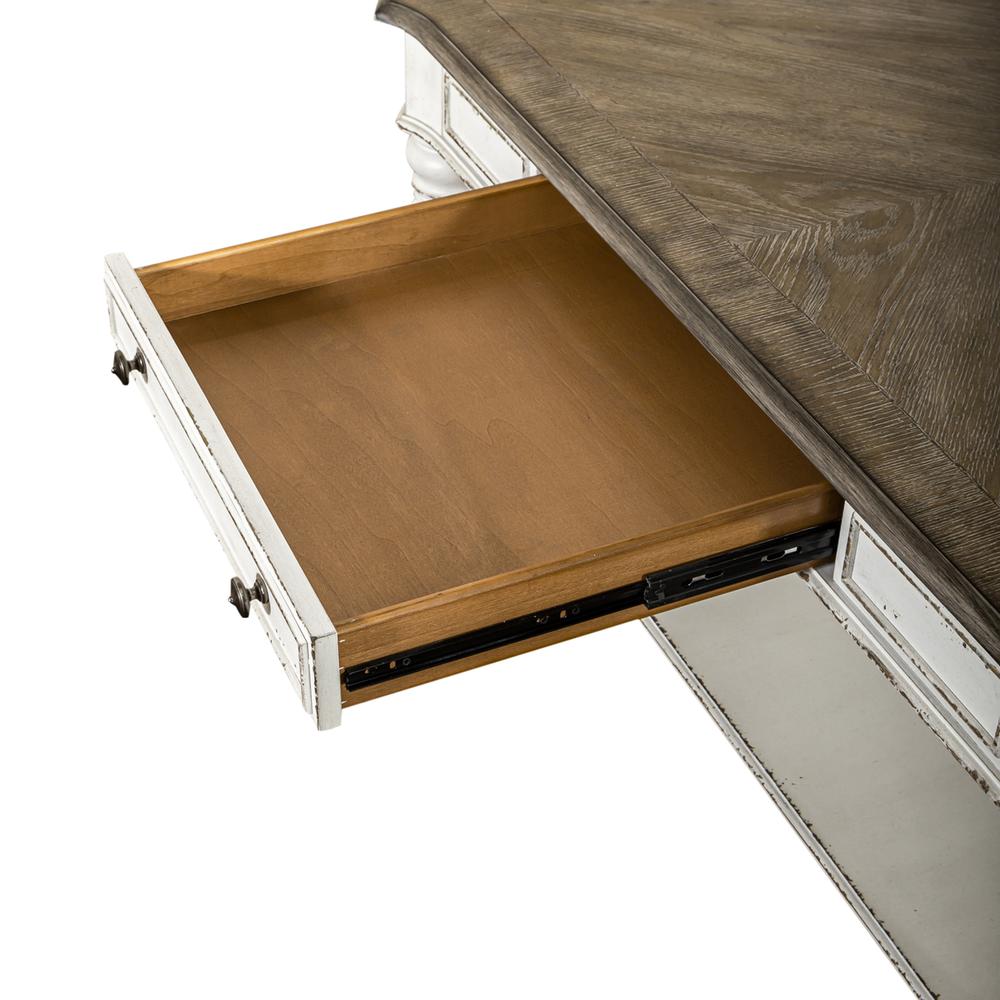 Magnolia Manor Oversized Square Cocktail Table in Antique White