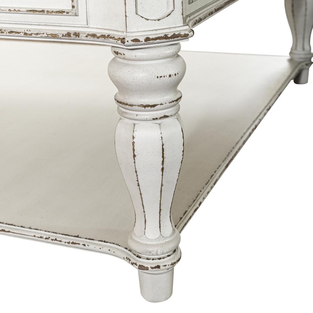 Magnolia Manor Oversized Square Cocktail Table in Antique White