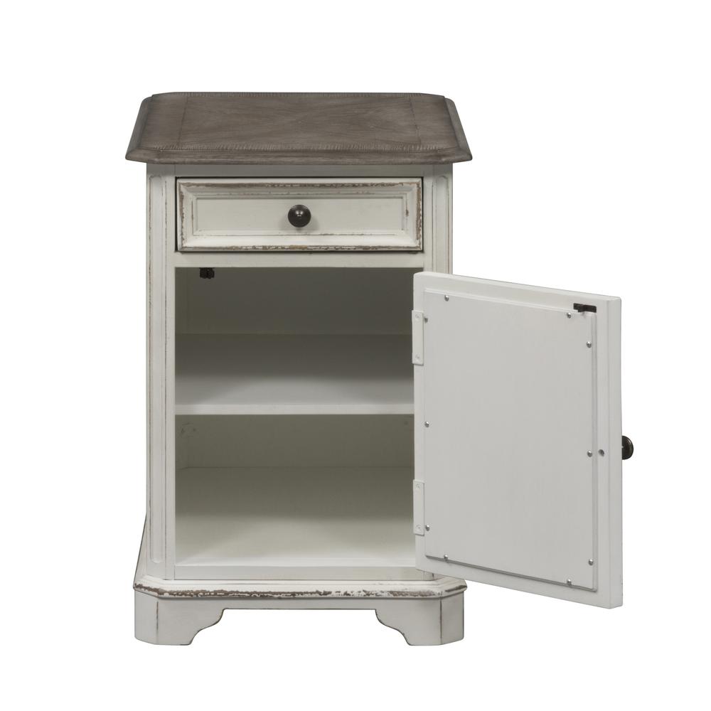 Magnolia Manor Chair Side Table in Antique White
