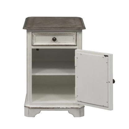 Magnolia Manor Chair Side Table in Antique White