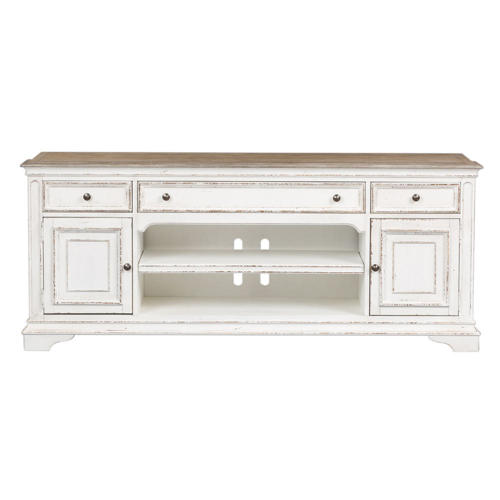 Magnolia Manor Entertainment TV Stand in Antique White