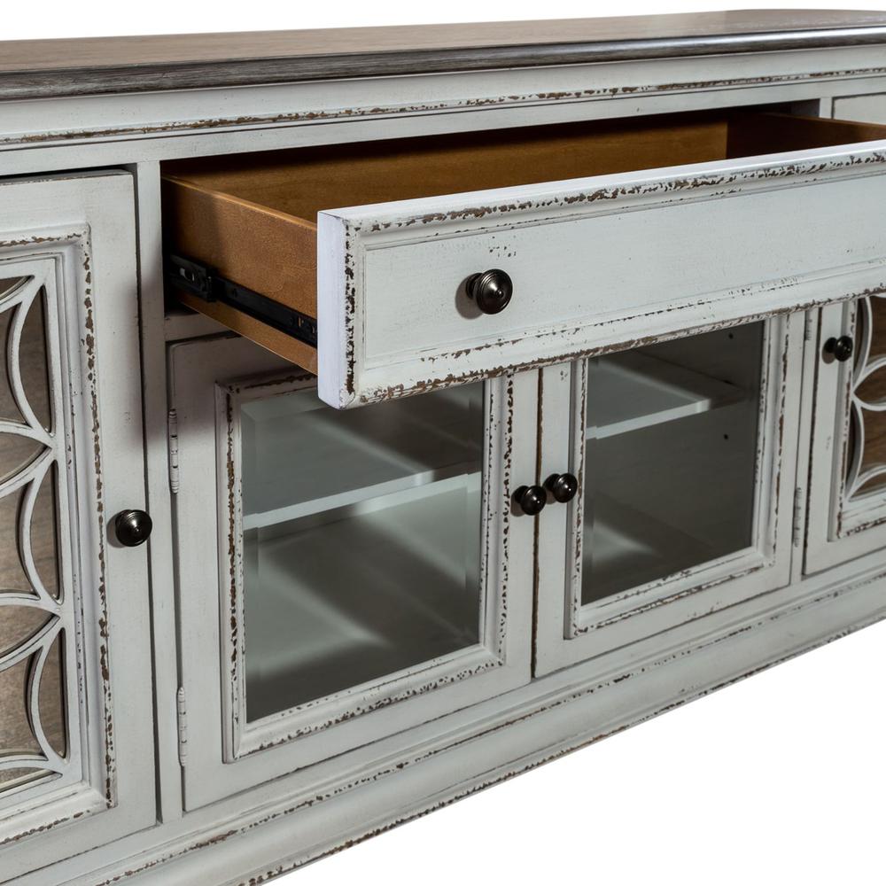 Magnolia Manor Entertainment TV Stand in Antique White