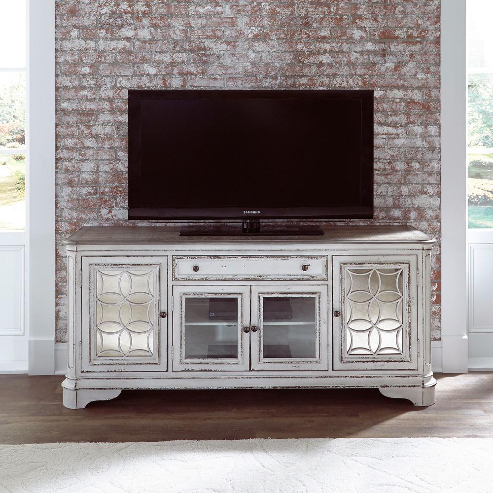 Magnolia Manor Entertainment TV Stand in Antique White