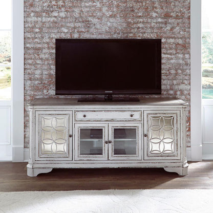 Magnolia Manor Entertainment TV Stand in Antique White