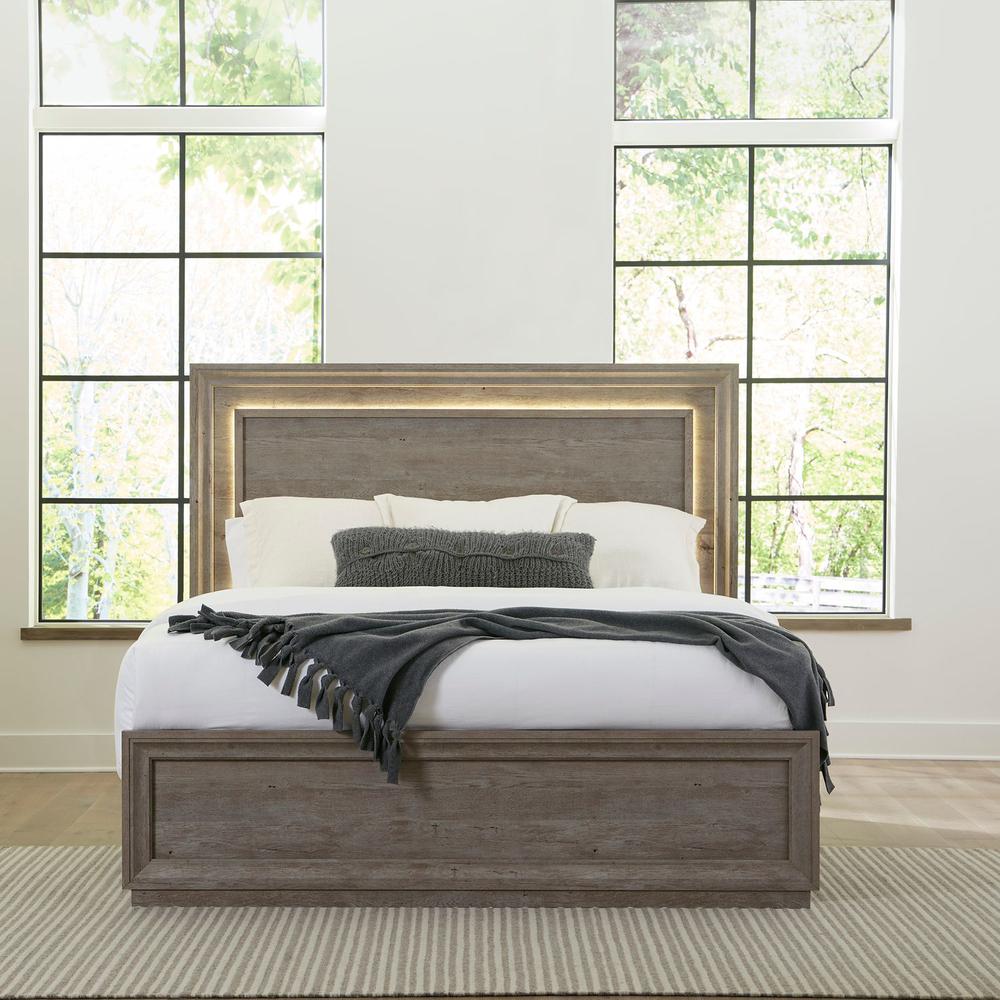 Horizons King Panel Bed in Graystone