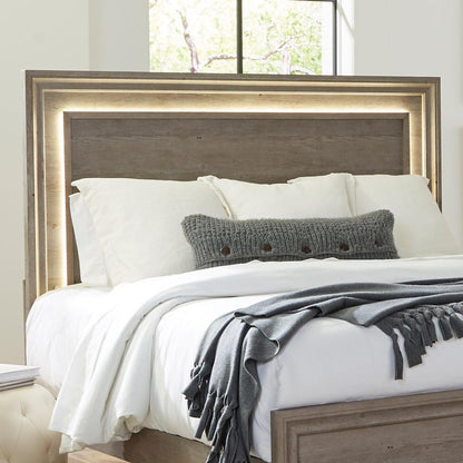 Horizons King Panel Bed in Graystone