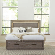 Horizons King Storage Bed in Graystone