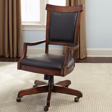Brayton Manor Jr Executive Desk Chair, W23 x D23 x H42, Dark Brown