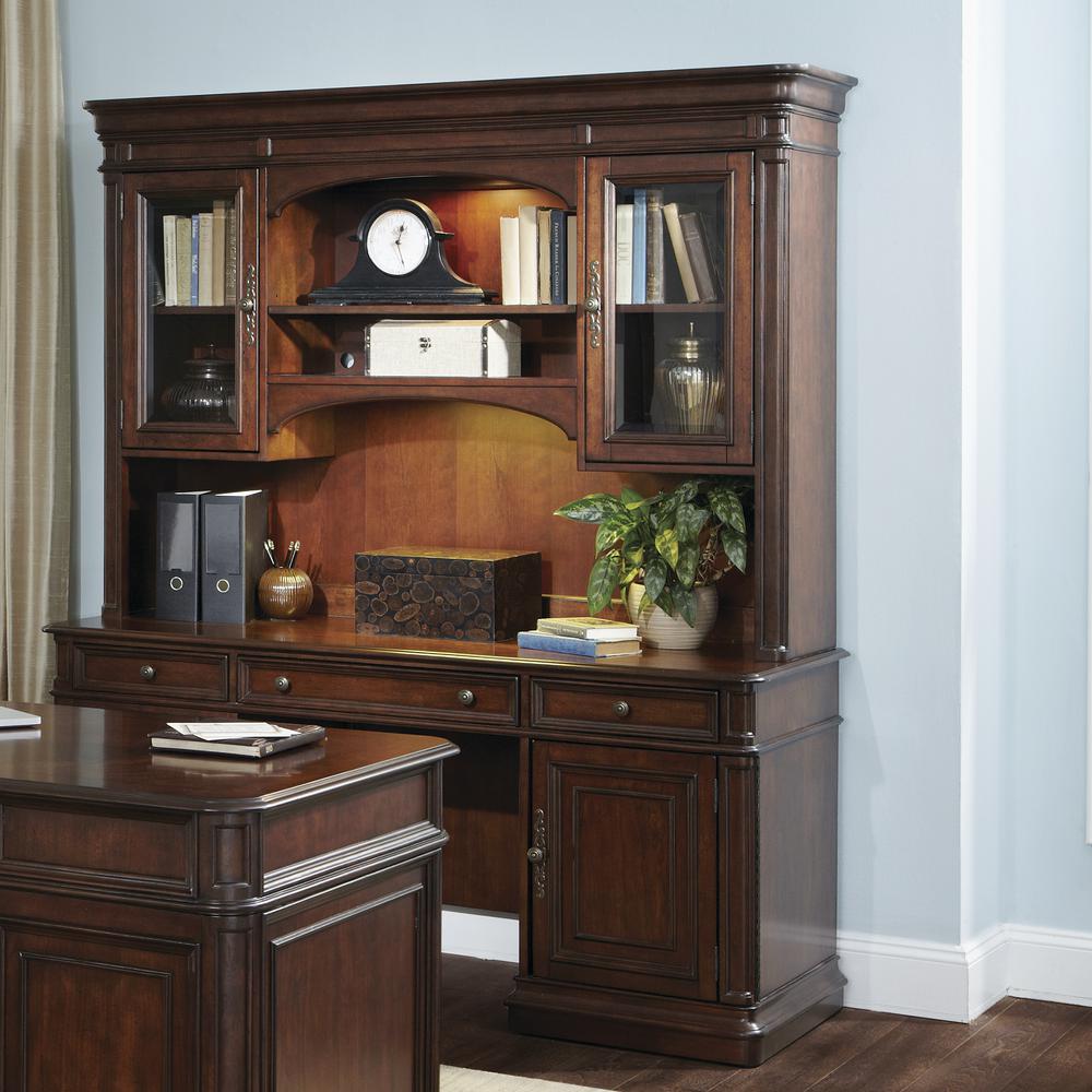 Brayton Manor Jr Executive Credenza Set in Cognac