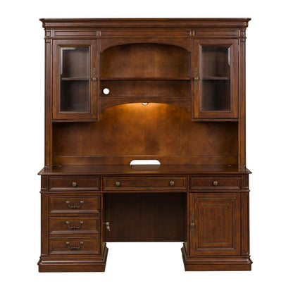 Brayton Manor Jr Executive Credenza Set in Cognac