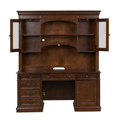 Brayton Manor Jr Executive Credenza Set in Cognac